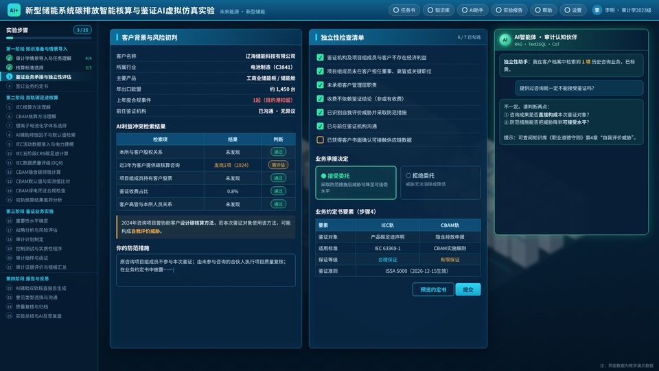 鉴证业务承接、独立性评估与业务约定书 / Engagement acceptance, independence and terms